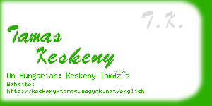 tamas keskeny business card